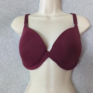 Soma‎ Memorable Full Coverage Bra 38D Maroon Comfort Everyday Lingerie